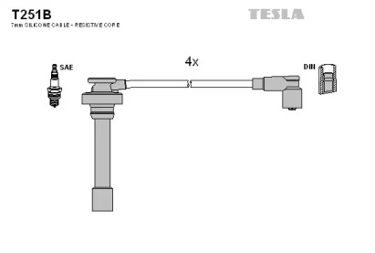 Комплект электропроводки TESLA T251B