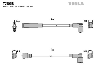 Комплект электропроводки TESLA T260B