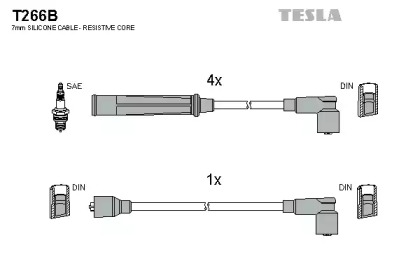 Комплект электропроводки TESLA T266B