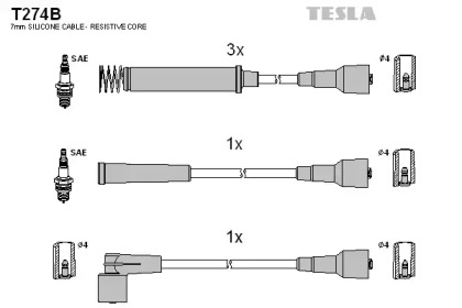 Комплект электропроводки TESLA T274B