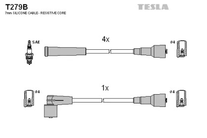 Комплект электропроводки TESLA T279B