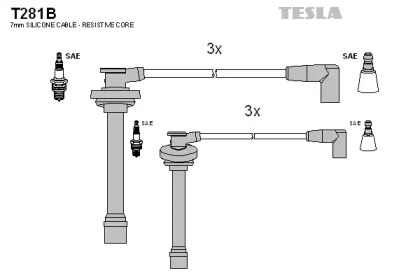 Комплект электропроводки TESLA T281B