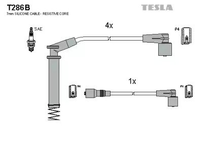 Комплект электропроводки TESLA T286B