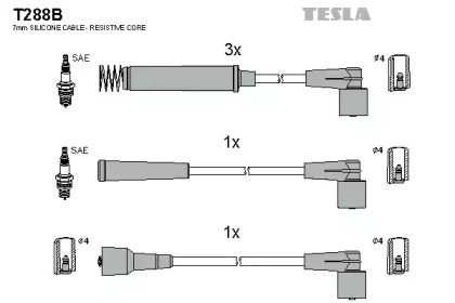 Комплект электропроводки TESLA T288B