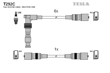 Комплект электропроводки TESLA T292C