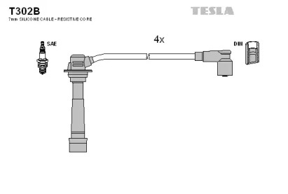 Комплект электропроводки TESLA T302B