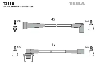 Комплект электропроводки TESLA T311B