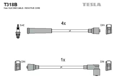 Комплект электропроводки TESLA T318B