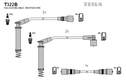 Комплект электропроводки TESLA T322B