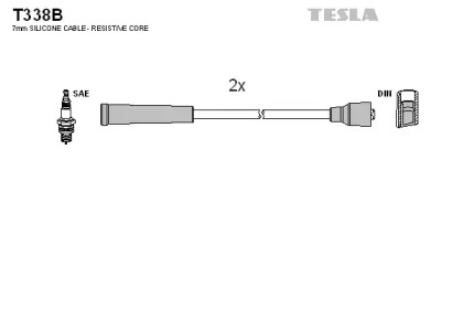 Комплект проводов зажигания TESLA T338B