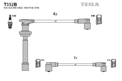 Комплект электропроводки TESLA T352B