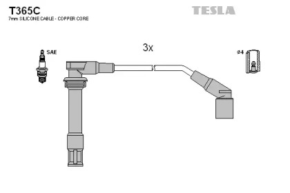 Комплект электропроводки TESLA T365C