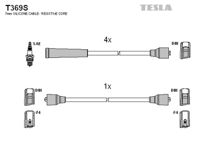 Комплект электропроводки TESLA T369S