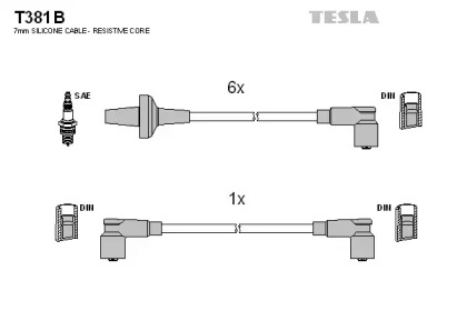 Комплект электропроводки TESLA T381B