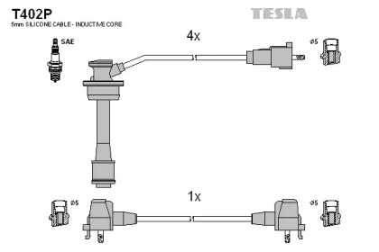 Комплект электропроводки TESLA T402P