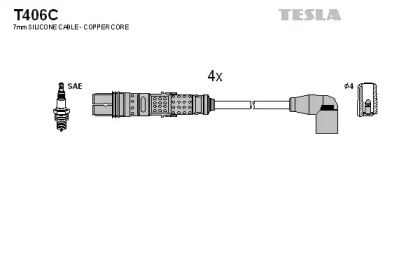 Комплект электропроводки TESLA T406C