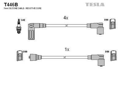 Комплект электропроводки TESLA T446B