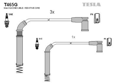 Комплект электропроводки TESLA T465G