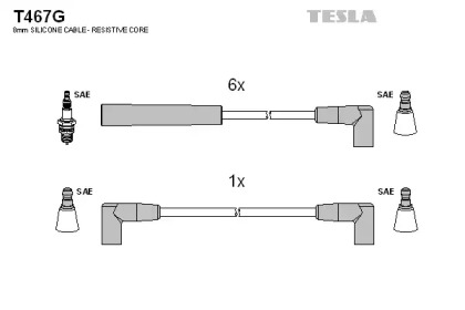 Комплект электропроводки TESLA T467G