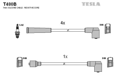 Комплект электропроводки TESLA T480B