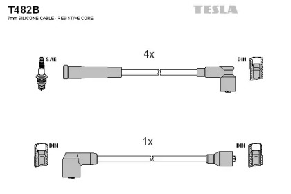 Комплект электропроводки TESLA T482B