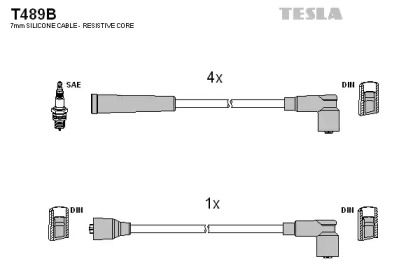 Комплект электропроводки TESLA T489B