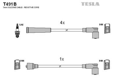 Комплект электропроводки TESLA T491B