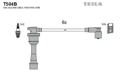 Комплект электропроводки TESLA T504B