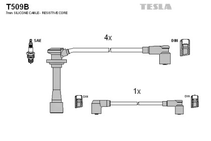 Комплект электропроводки TESLA T509B