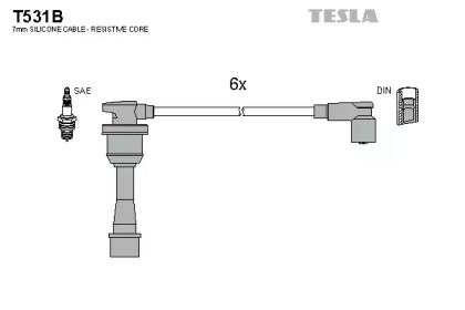 Комплект электропроводки TESLA T531B