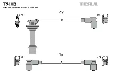 Комплект электропроводки TESLA T540B