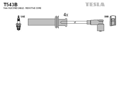 Комплект электропроводки TESLA T543B