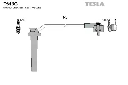 Комплект электропроводки TESLA T548G