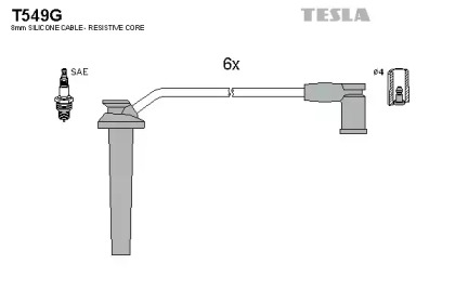 Комплект электропроводки TESLA T549G