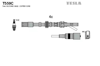 Комплект электропроводки TESLA T559C