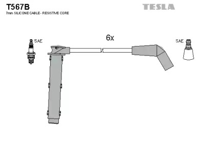 Комплект электропроводки TESLA T567B