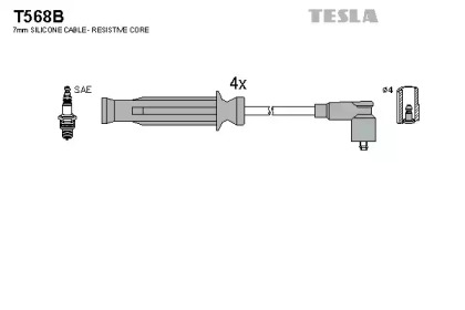 Комплект электропроводки TESLA T568B