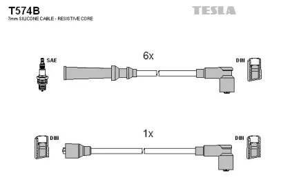 Комплект электропроводки TESLA T574B