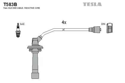 Комплект электропроводки TESLA T583B