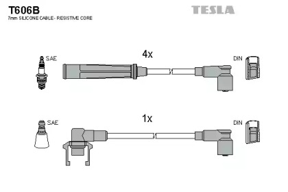 Комплект электропроводки TESLA T606B