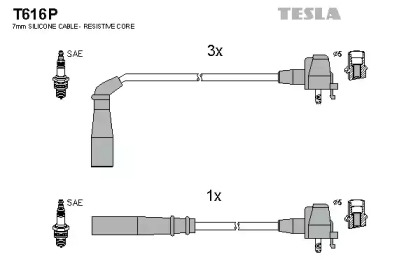 Комплект электропроводки TESLA T616P