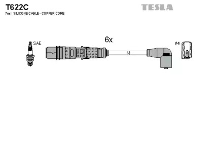 Комплект электропроводки TESLA T622C