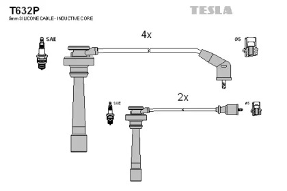 Комплект электропроводки TESLA T632P