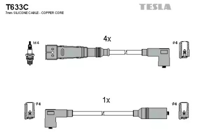 Комплект электропроводки TESLA T633C