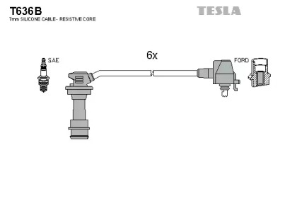 Комплект электропроводки TESLA T636B