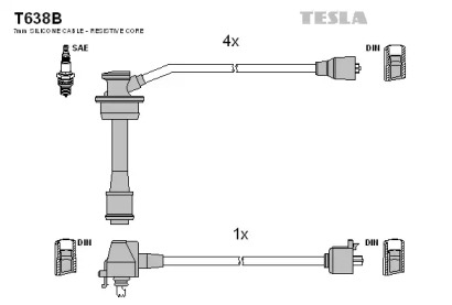 Комплект электропроводки TESLA T638B