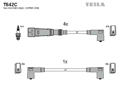 Комплект электропроводки TESLA T642C