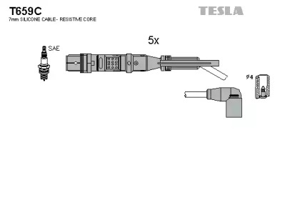 Комплект электропроводки TESLA T659C