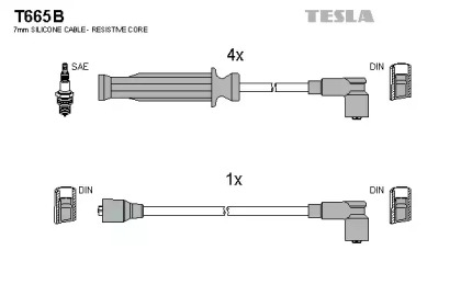 Комплект электропроводки TESLA T665B