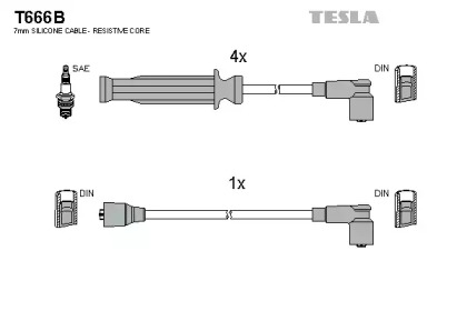 Комплект электропроводки TESLA T666B